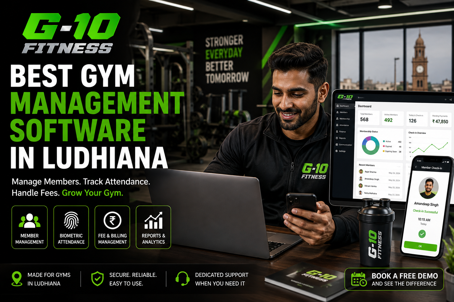 Best Gym Management Software in Ludhiana - G10 Fitness